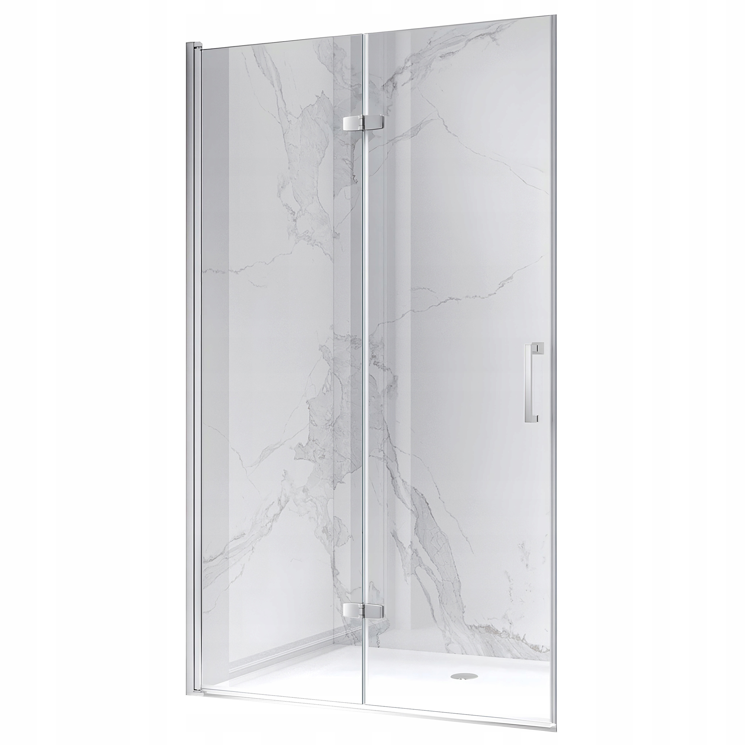 Drzwi Prysznicowe Uchylne Do Wnęki ZES-KZ21E-110 Chrom 110 CM 6 MM