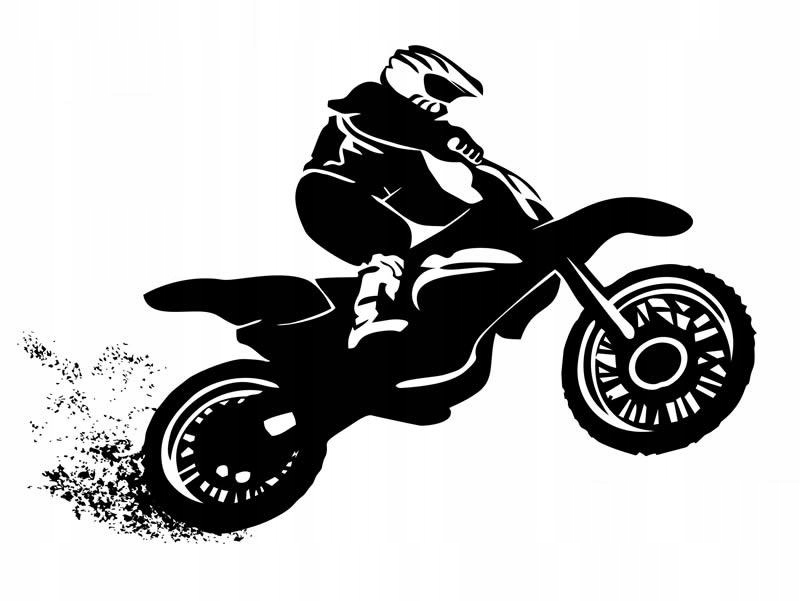 

Naklejka Nalepka Cross Moto Kross Czarna