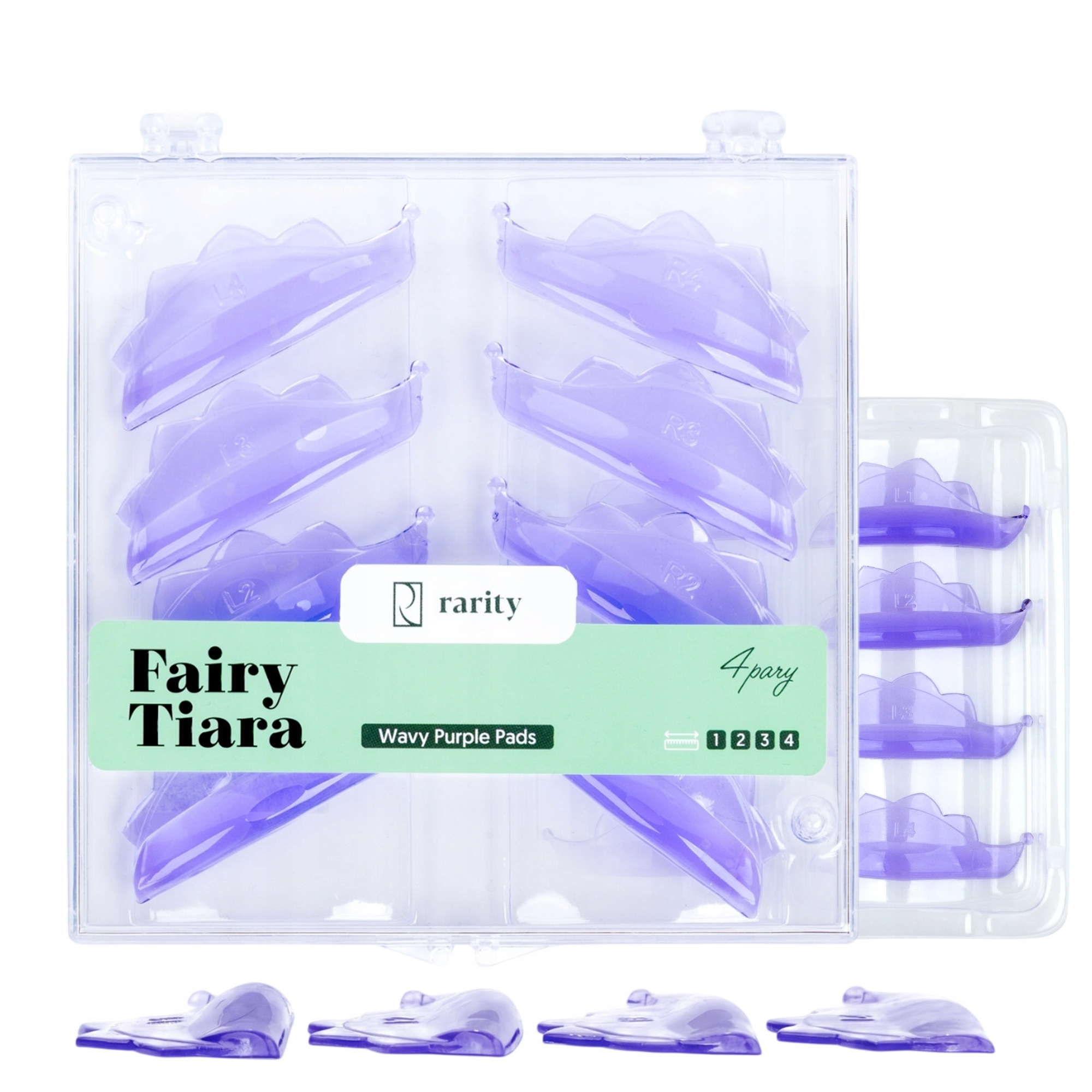 Silikonowe Wałki Fairy Tiara do Laminacji Liftingu Rzęs 4 pary