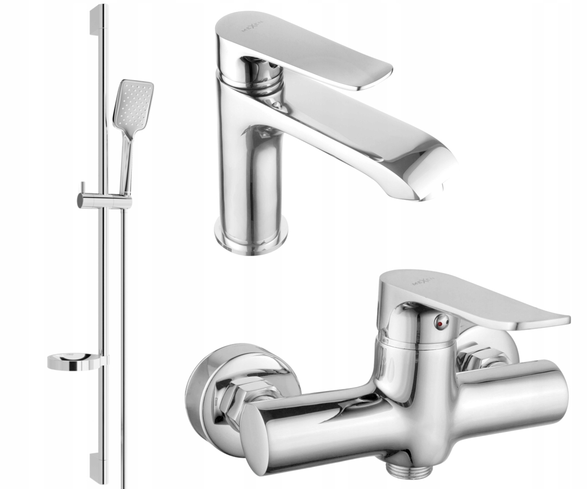Mexen Pecos DS62 Sprchová Souprava Chrom, Posuvný Držák 900mm