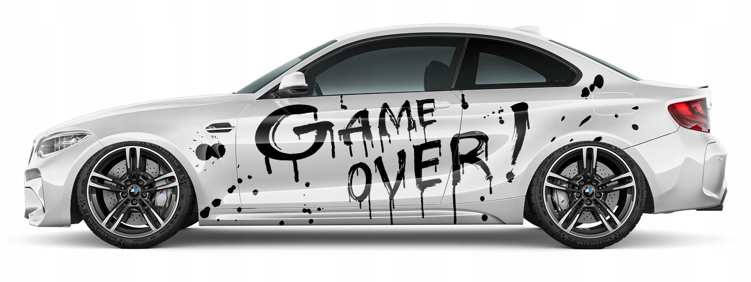NAKLEJKI na Auto MOTYW GAME OVER KLEKSY 392 x 92CM Producent code MG1305