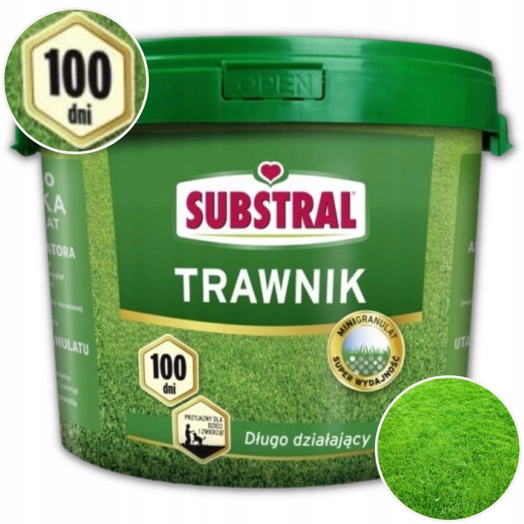 Nawóz Do Trawnika Działa 100 Dni Substral 15kg Bezpieczny dla zwierząt