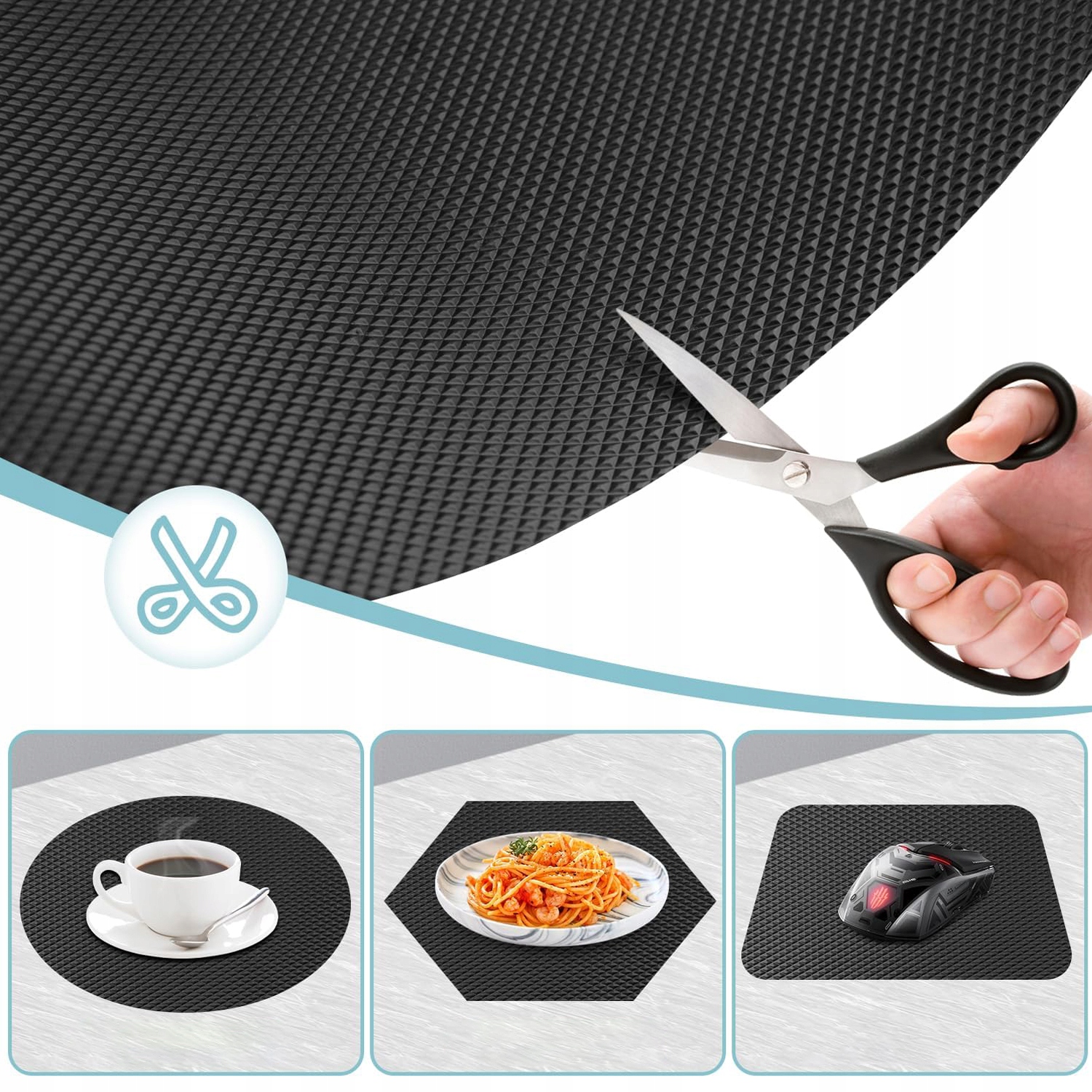 MATA OCHRONNA DO SZUFLAD SZAFEK ANTYPOŚLIZGOWA 600X60cm PLAMOODPORNA Kod producenta 1106BK6HG