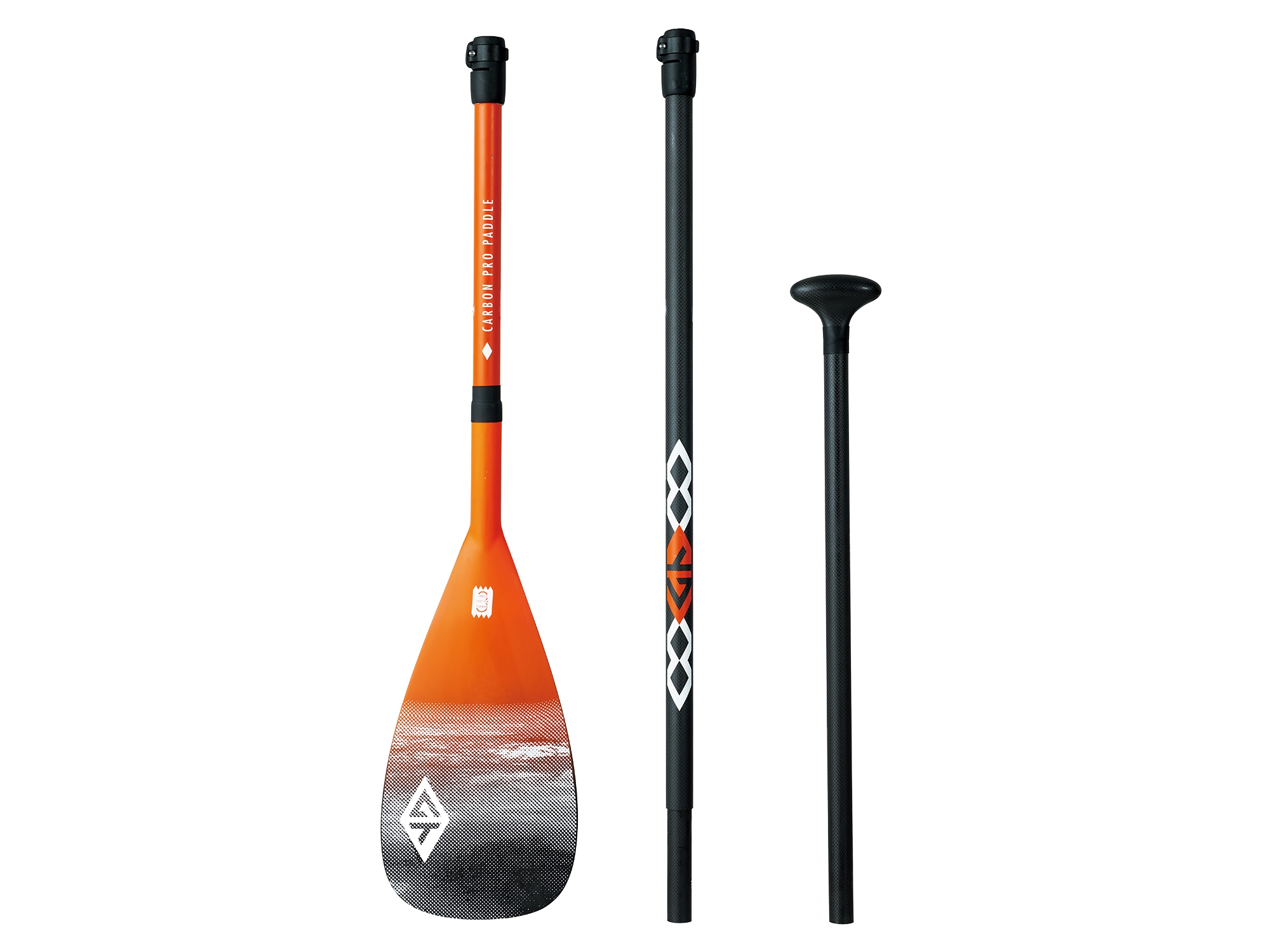 Pádlo 3-DÍLNÉ Pagaj Pro Paddleboardy Summit Carbon Aquatone 180-225 cm Lehké