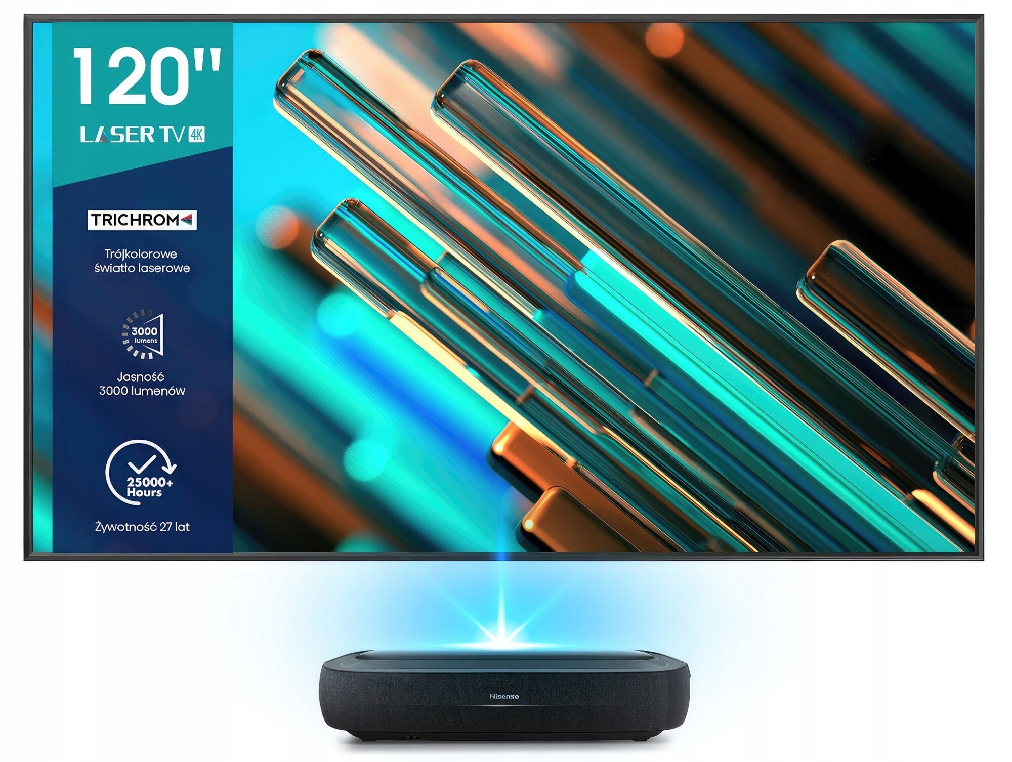 Hisense 120L9H Telewizor laser 120" 4K Uhd Smart (Ekran w zestawie)