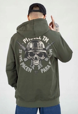 Mikina Pit Bull S Kapucí Pár Bellum zelená