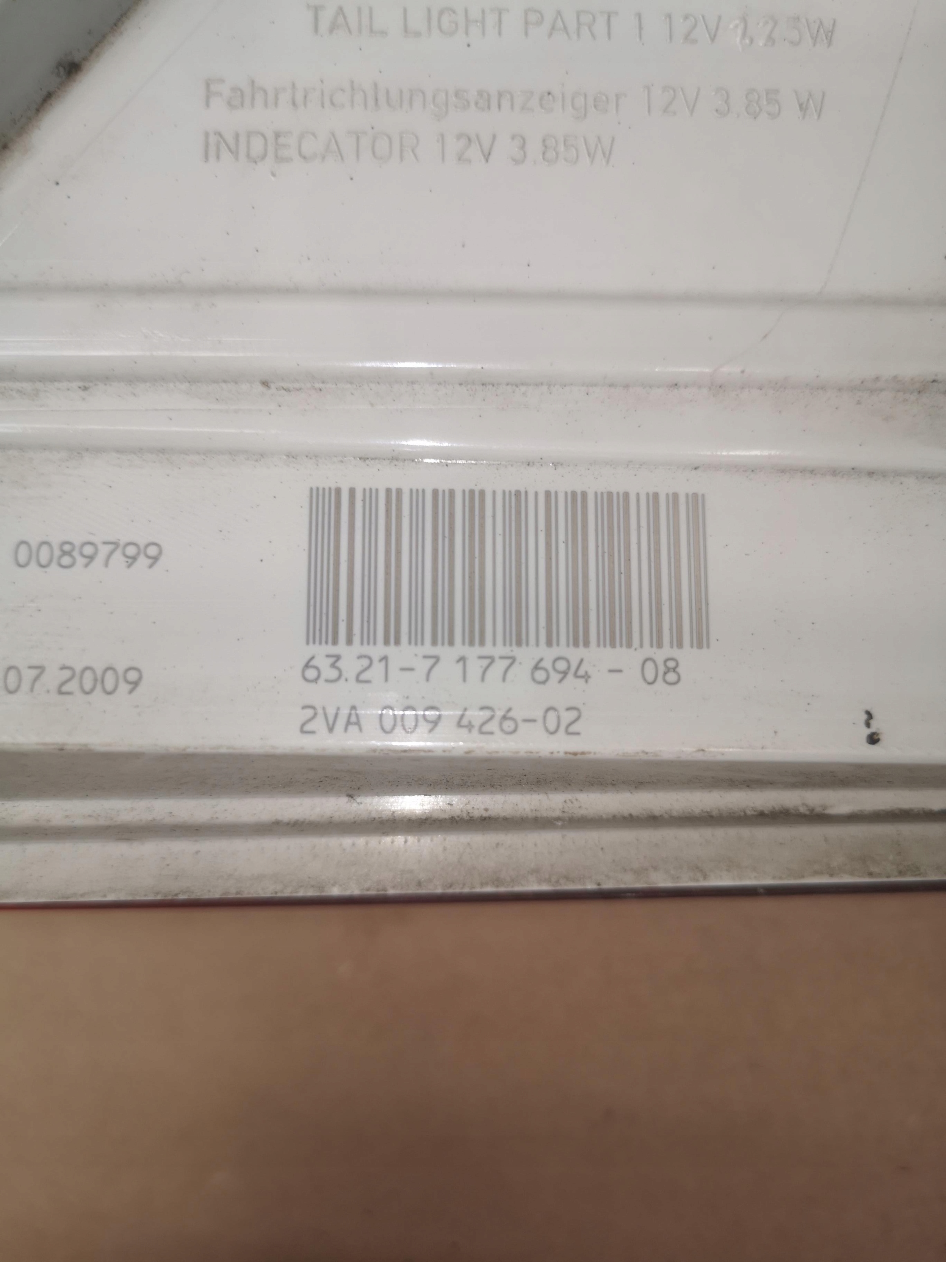 фонарь правый задний в крыло BMW 5 E61 универсал рестайлинг led 7177694