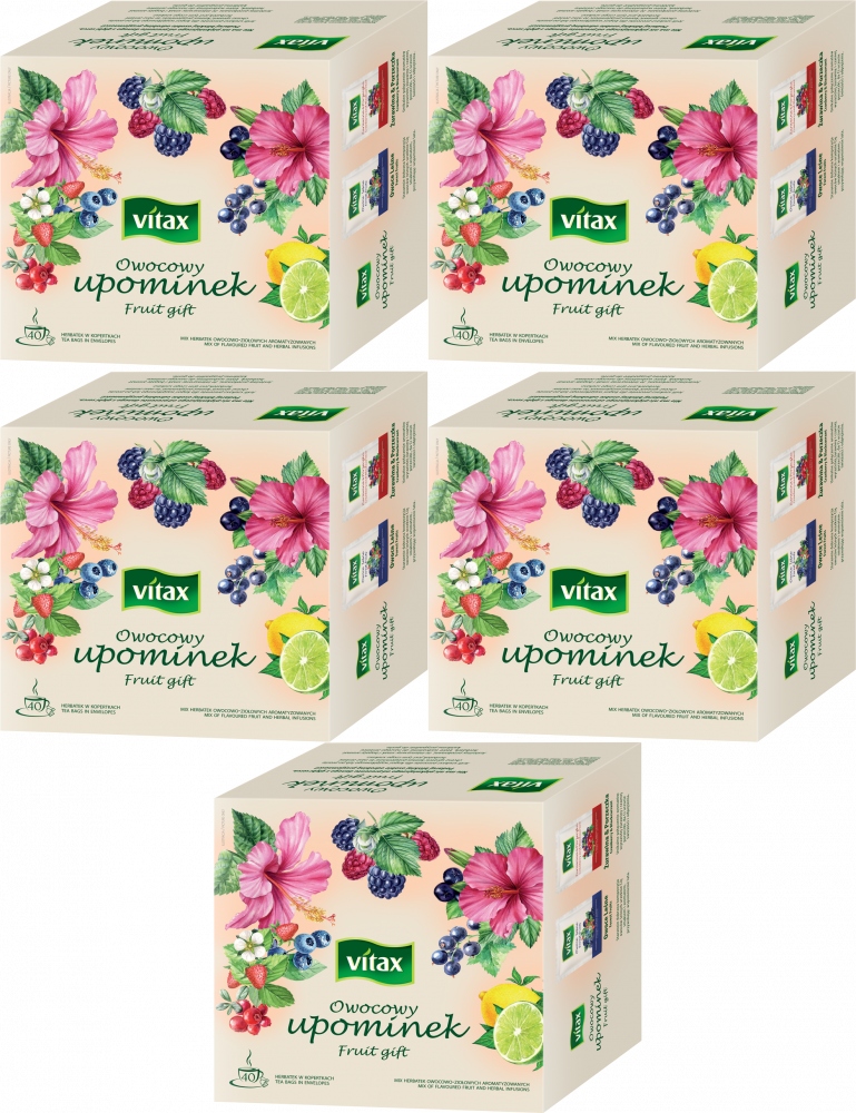 Vitax Owocowy Upominek Herbata Wiloowocowa 40tb x5
