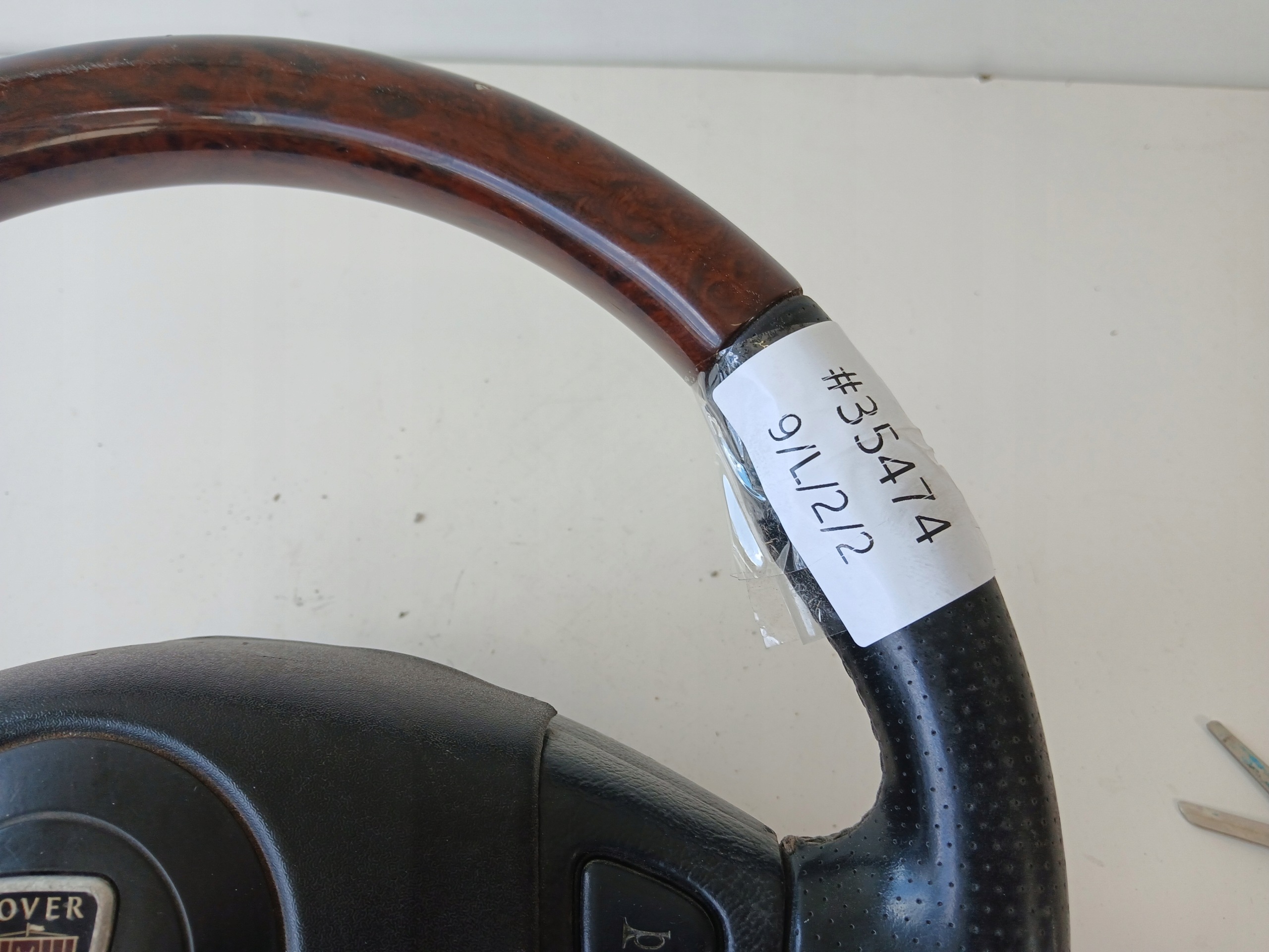 ROVER 200 400 lenkrad Holzerne Holz Leder AIRBAG