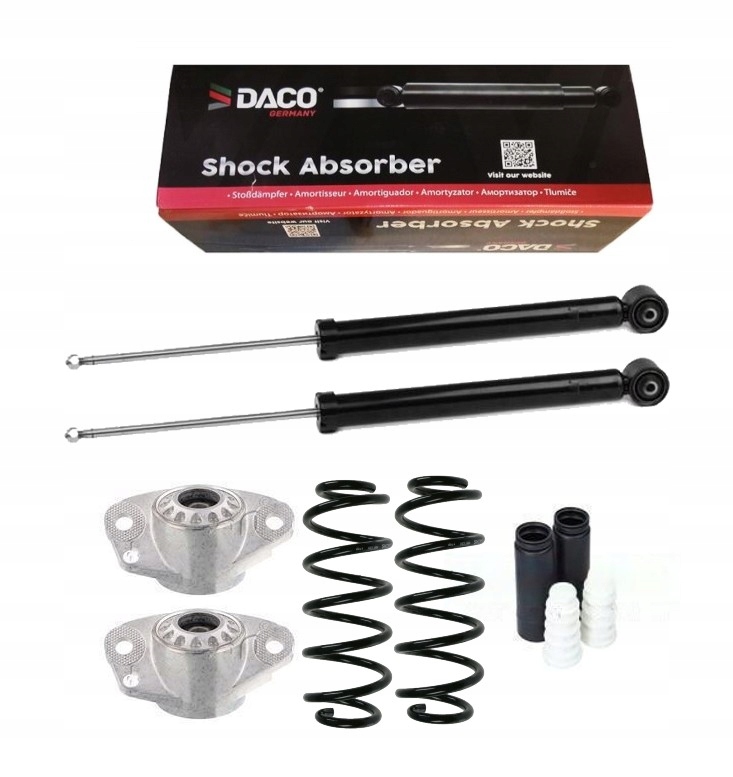 AMORTYZATORY DACO TYŁ PEŁNY ZESTAW VW POLO 9N
