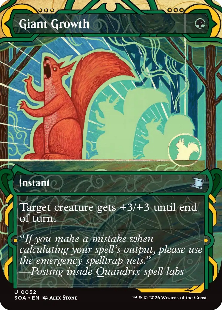 Mtg 4x Giant Growth (u)