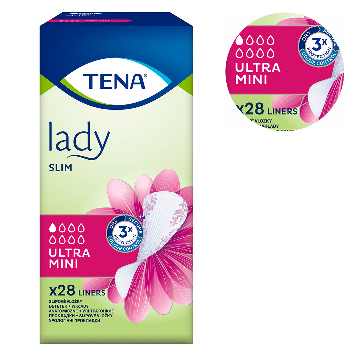

Wkładki Tena Lady Slim Ultra Mini 28 sztuk