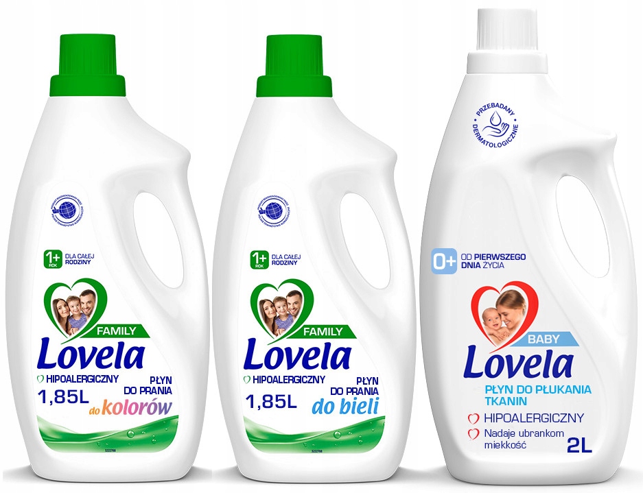 Levně Sada Lovela Family Tekutina na barvu a bílou barvu Tekutá aviváž 56 praní