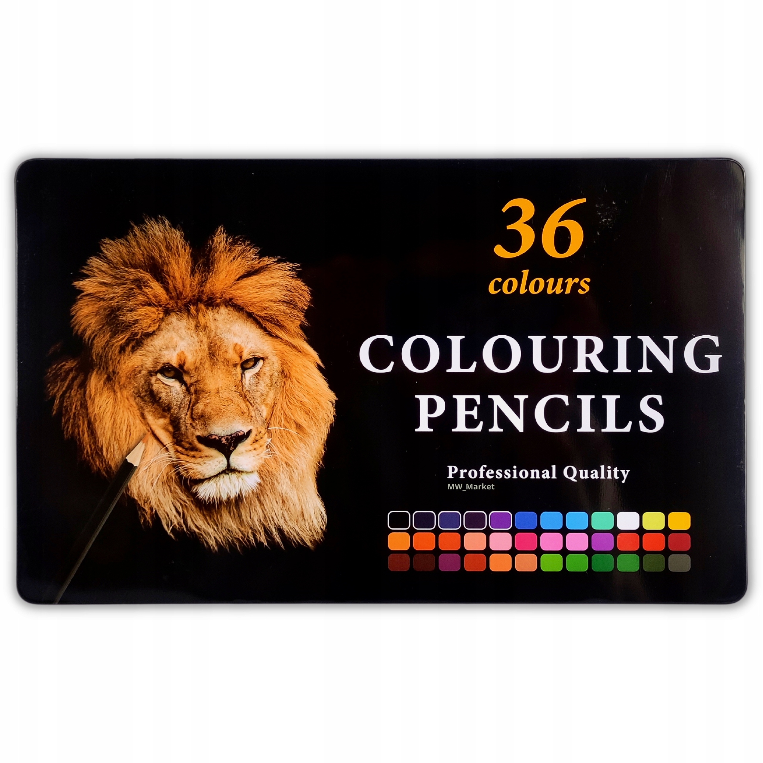 KREDKI SZKOLNE OŁÓWKOWE DUŻY ZESTAW 36 SZTUK + METALOWE ETUI SUPER JAKOŚĆ ! Rodzaj ołówkowe