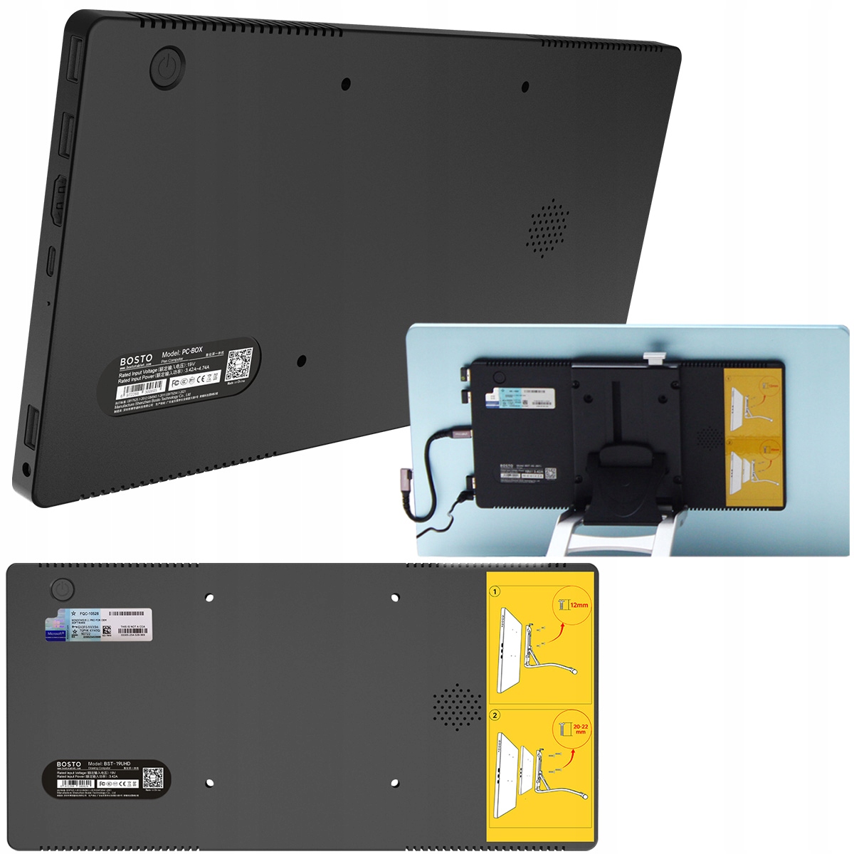 Bosto Pc Box B02 512 Gb 16 Gb Ram komputer do tabletu graficznego Windows11