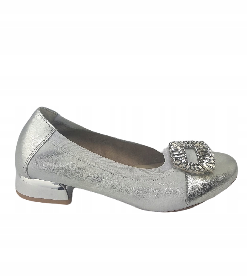 Dámské balerínky Exquisite 1441 Silver 36, Stříbro