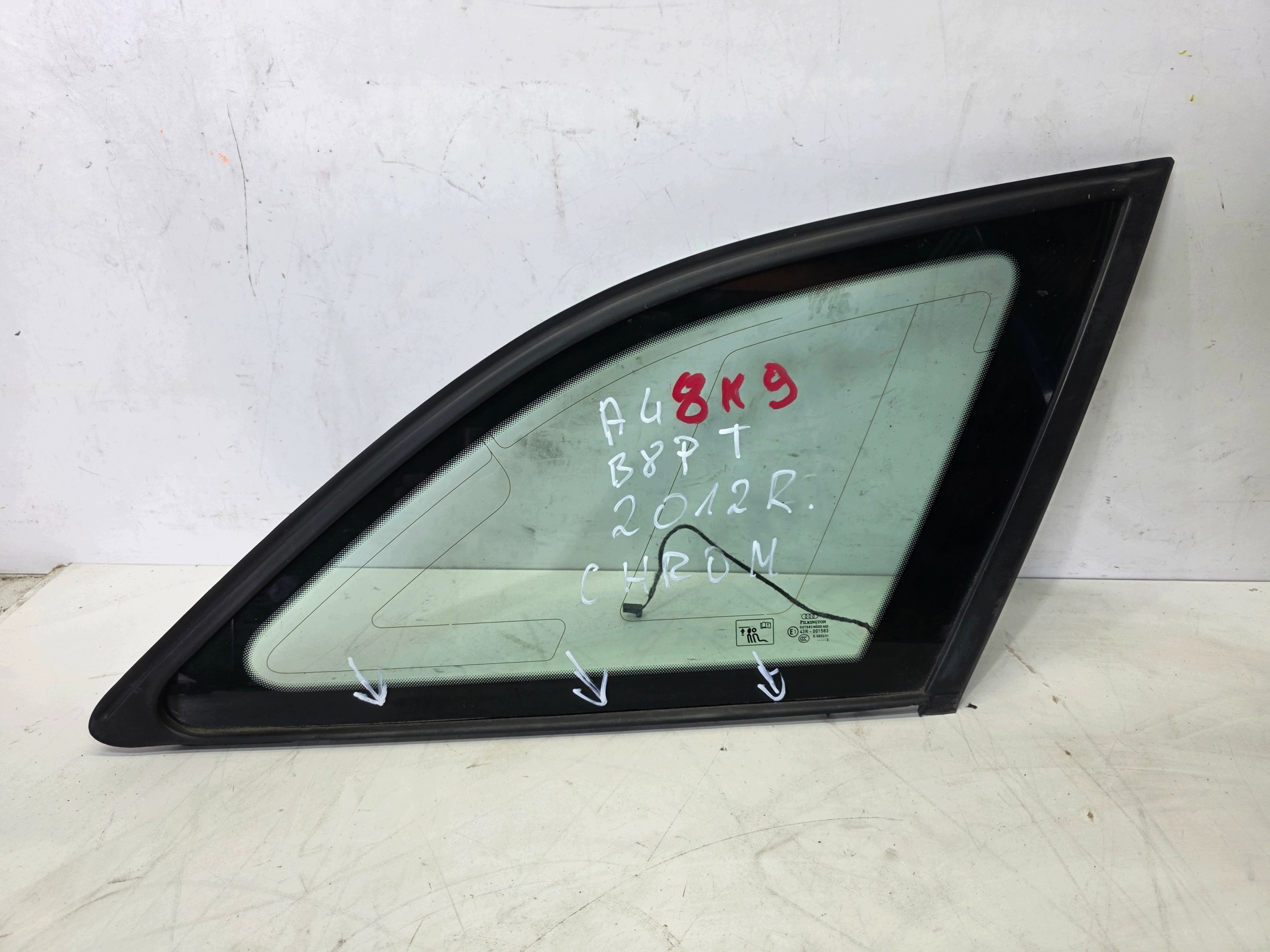 window bodywork AUDI A4 B8 AVANT KOMBI CHROM right rear part 2012 ROK