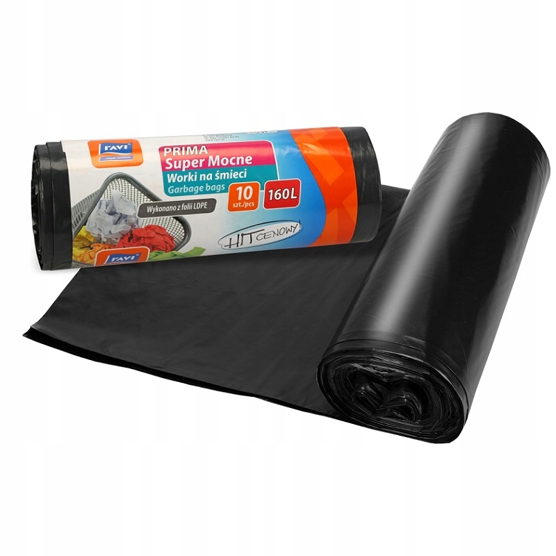 

Worki Śmieci Super Mocne Prima 160 L 10 Szt.czarne