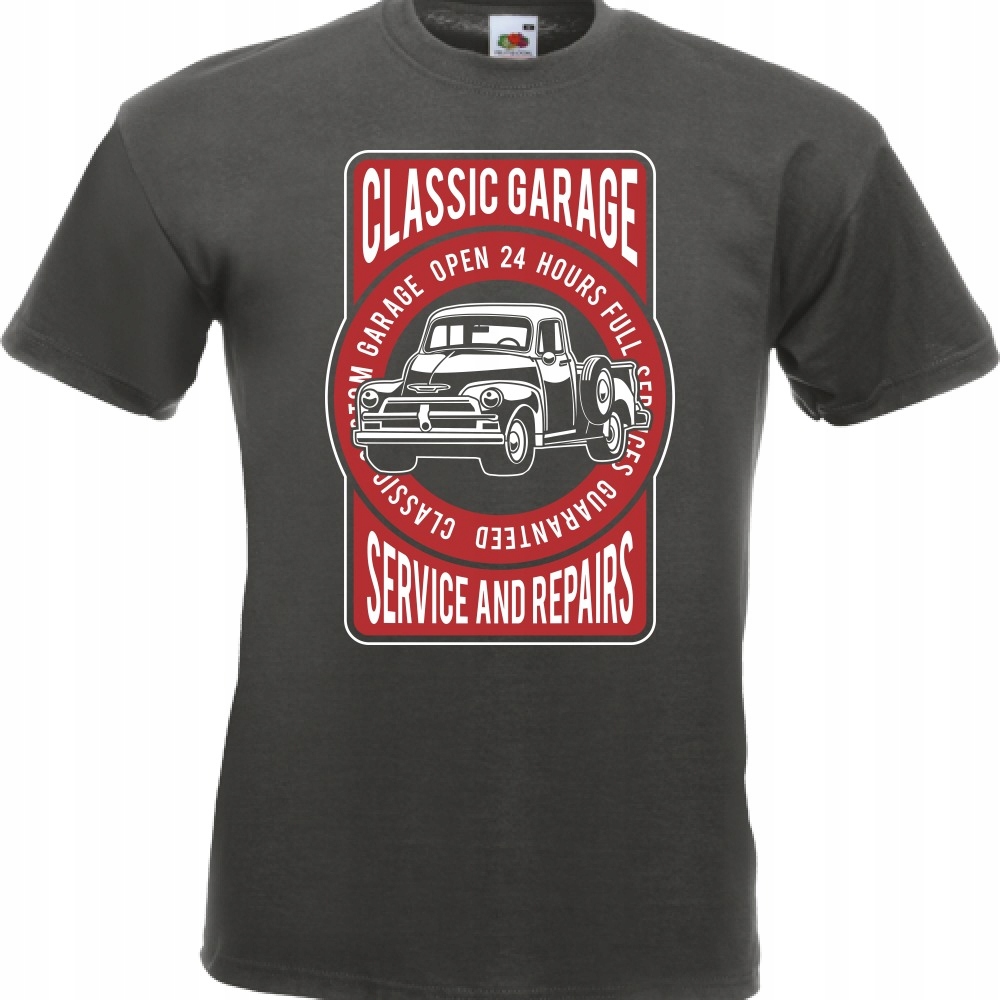 

Koszulka samochód auto oldschool L grafitowa