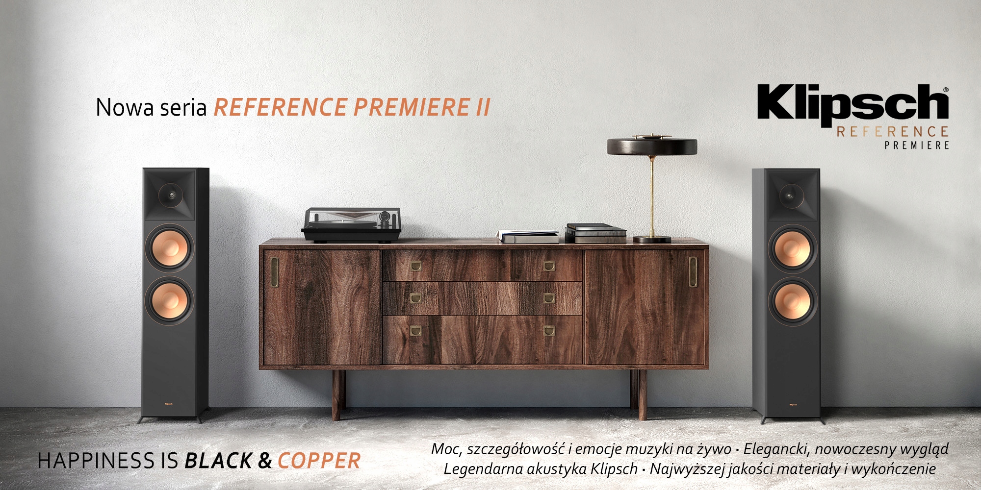 Klipsch RP-6000F II New Premiere KOLUMNA PODŁOGOWA Wymiary 1006 x 236 x 446 mm