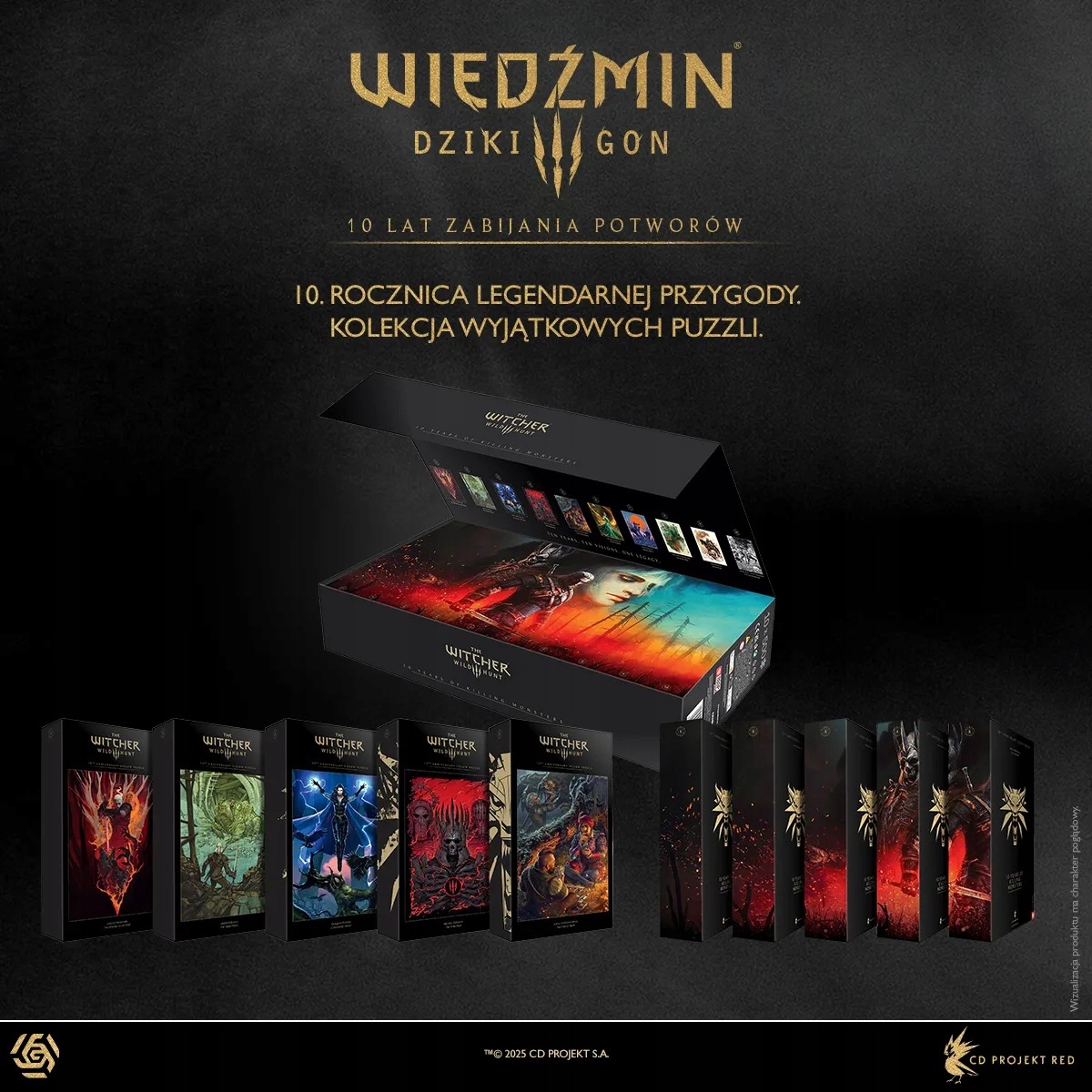 Gl The Witcher 3: Wild Hunt 10TH Anniversary Puzzle Collection 10X500 El.