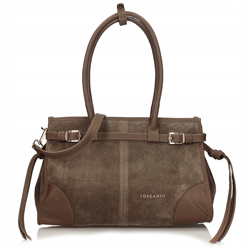 Toscanio Tos G90 C.bež D40 dámská kožená kabelka tmavě béžová módní kůže