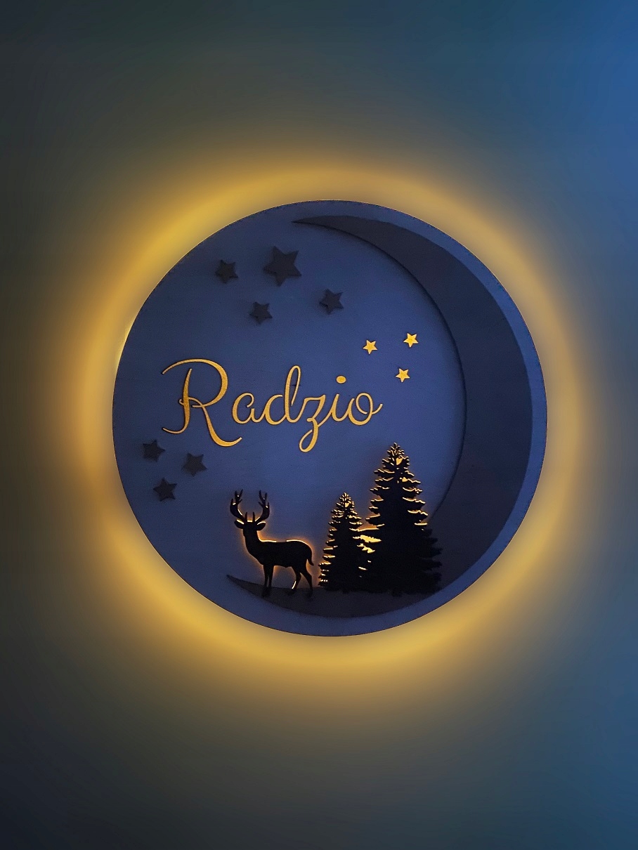 Lampka nocna LAS duża LED prezent dziecko imię Marka inna marka