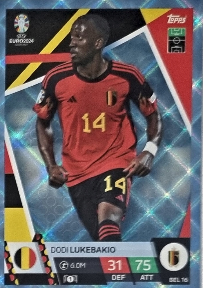 Euro 2024 Topps Match Attax Crystal Bel 16 Dodi Lukebakio Belgia