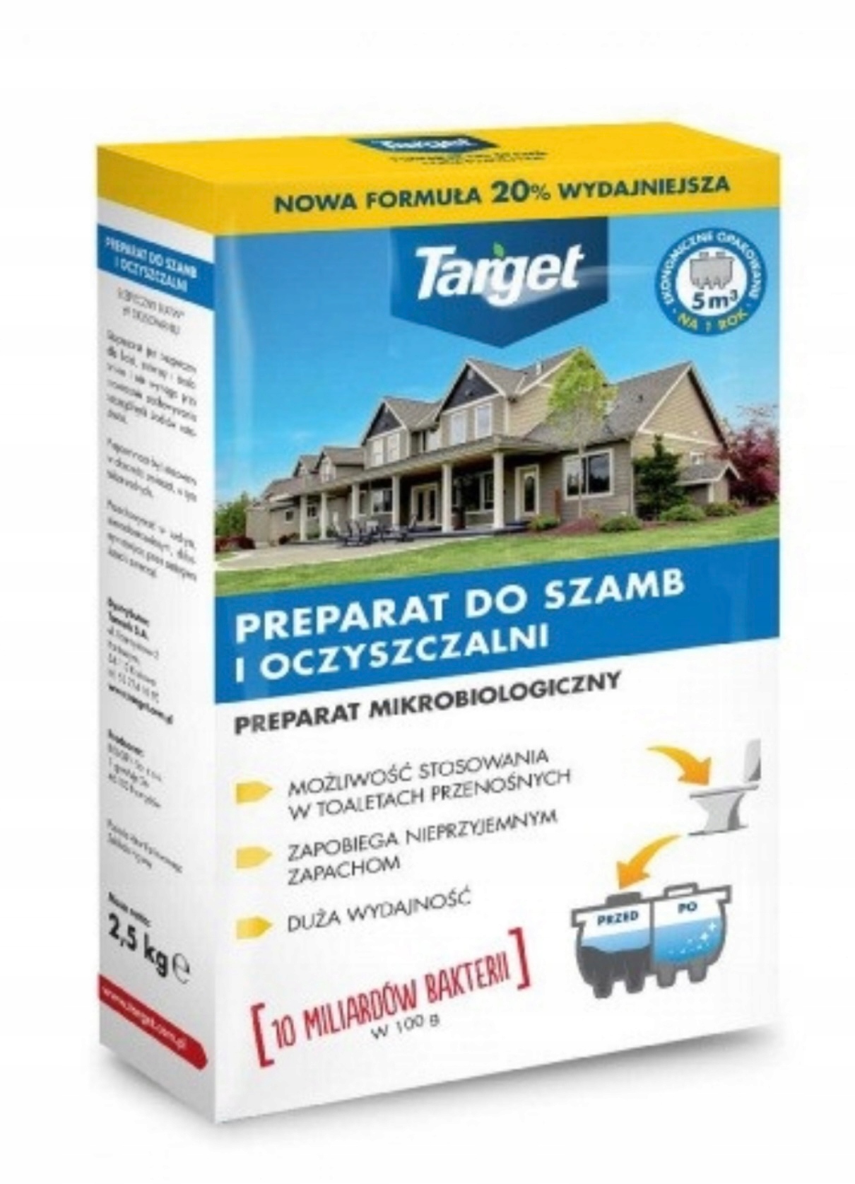 Rinkinys 2x bakterijos nuotekoms preparatas valymo įrenginiams 2,5kg Target