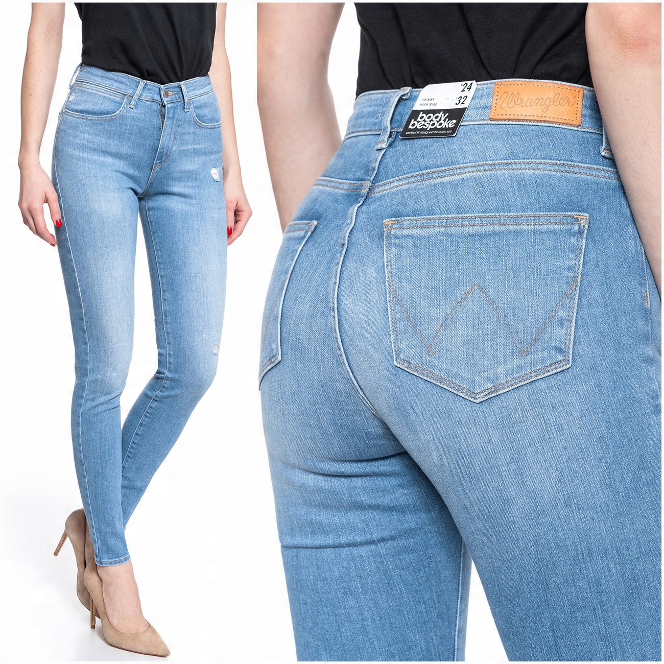 

Wrangler High Skinny Damskie Spodnie Jeans W27 L32