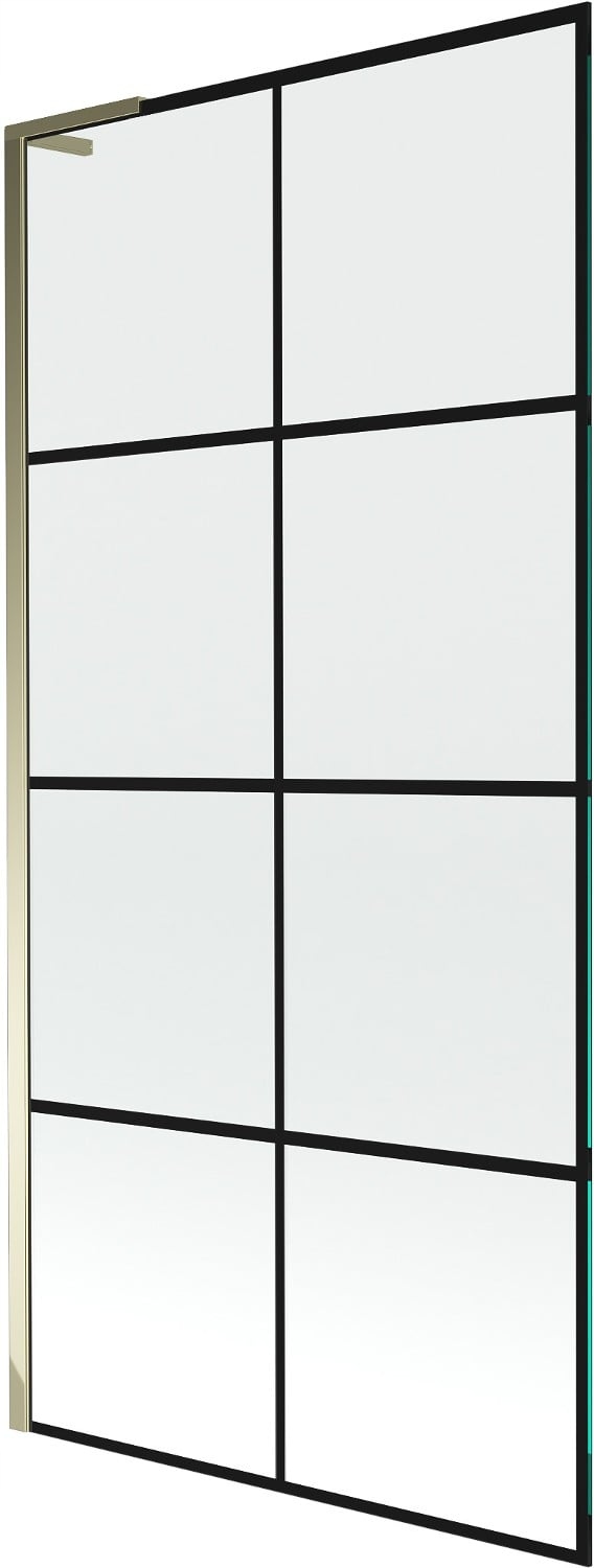 Mexen Next L Parawan Nawannowy 1-SKRZYDŁOWY 90X150 CM Czarny Wzór Złoty