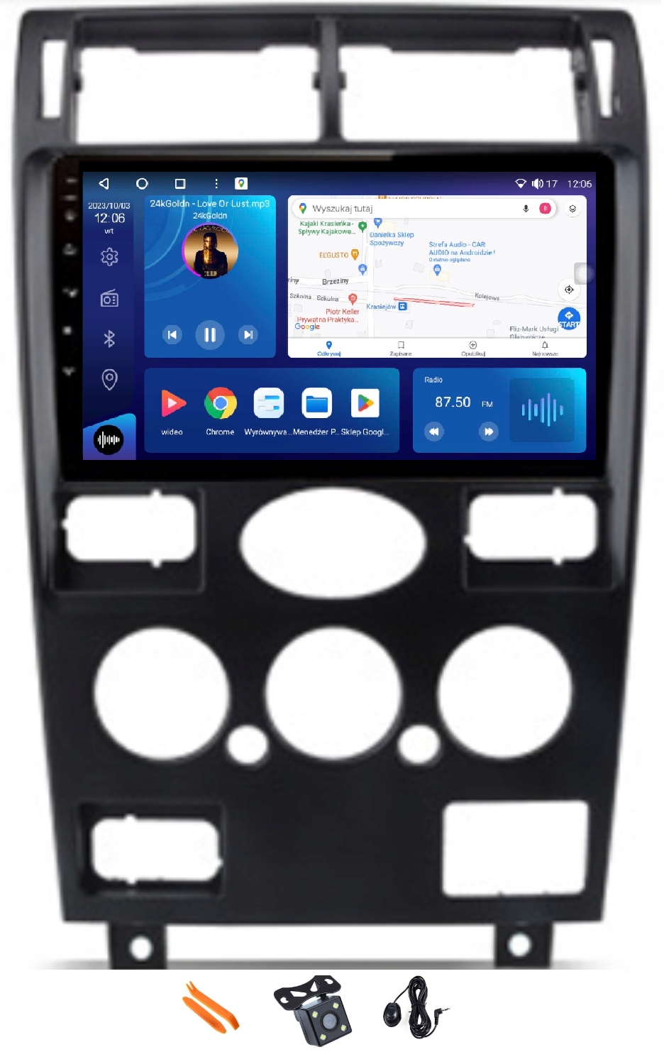 Rádio Android Navigácia Qled 2K Carplay 128GB Lte Ford Mondeo MK3 3 00-07