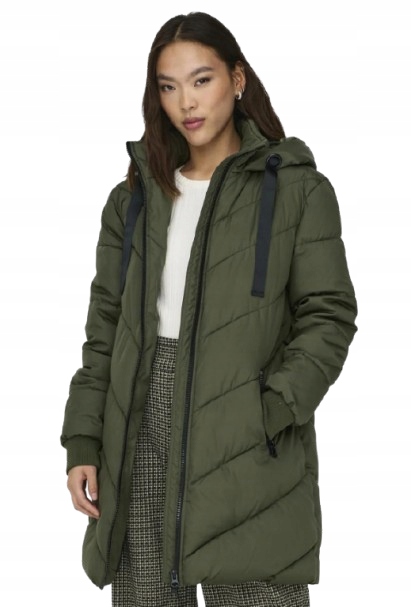 Jdy Dámská Péřová Bunda Zelená Casual S J_d