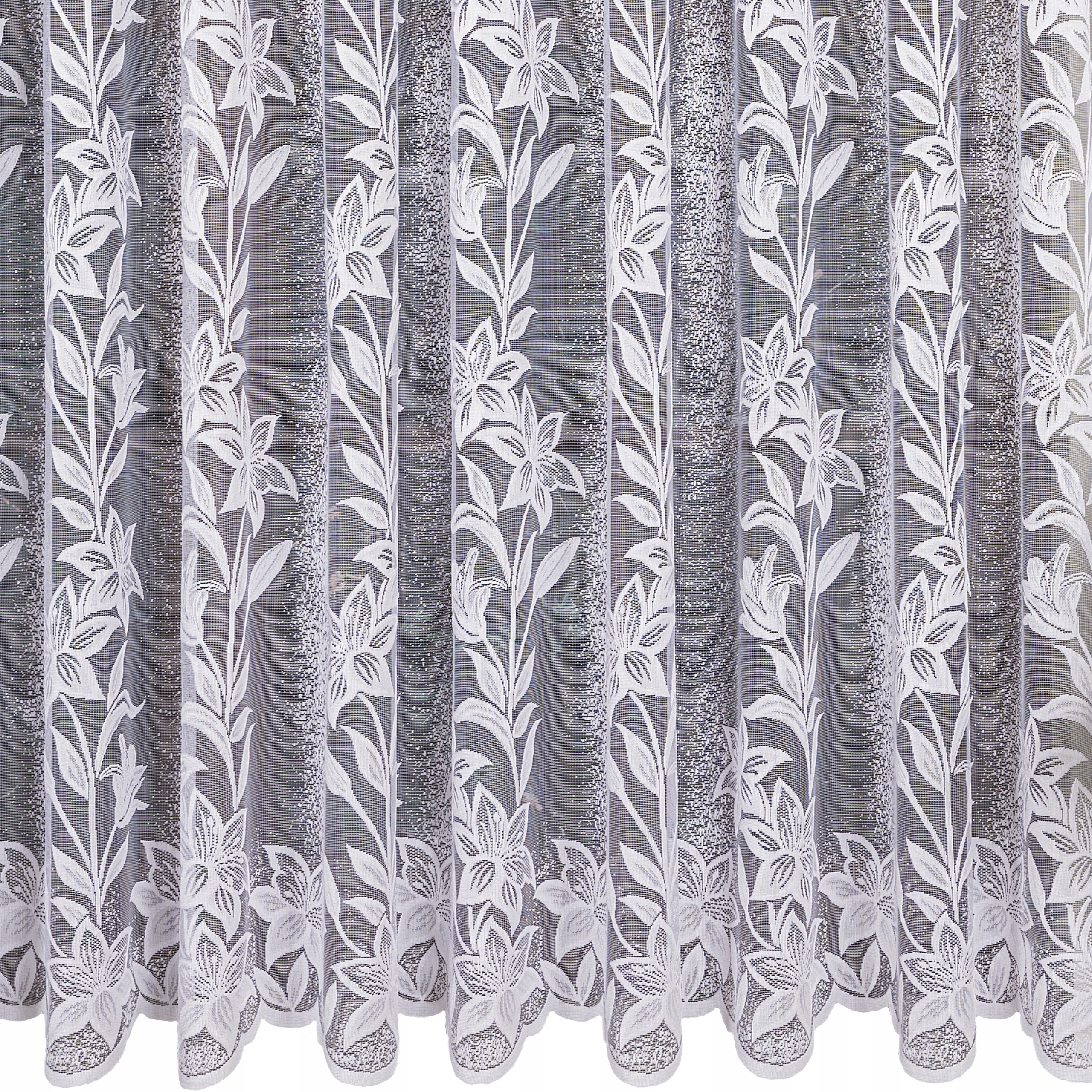 Hotová Záclona Bílá Žakárová Na Pásku Bez Žehlení 250x225 Žabky Obývacího Pokoje