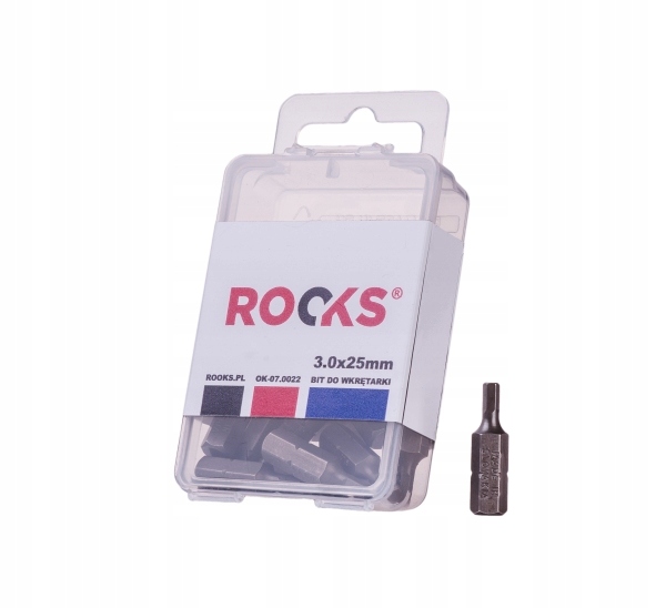 BIT DO WKRĘTARKI 1/4X 25 MM X HEX 3, UDAROWY ROOKS OK-07.0022