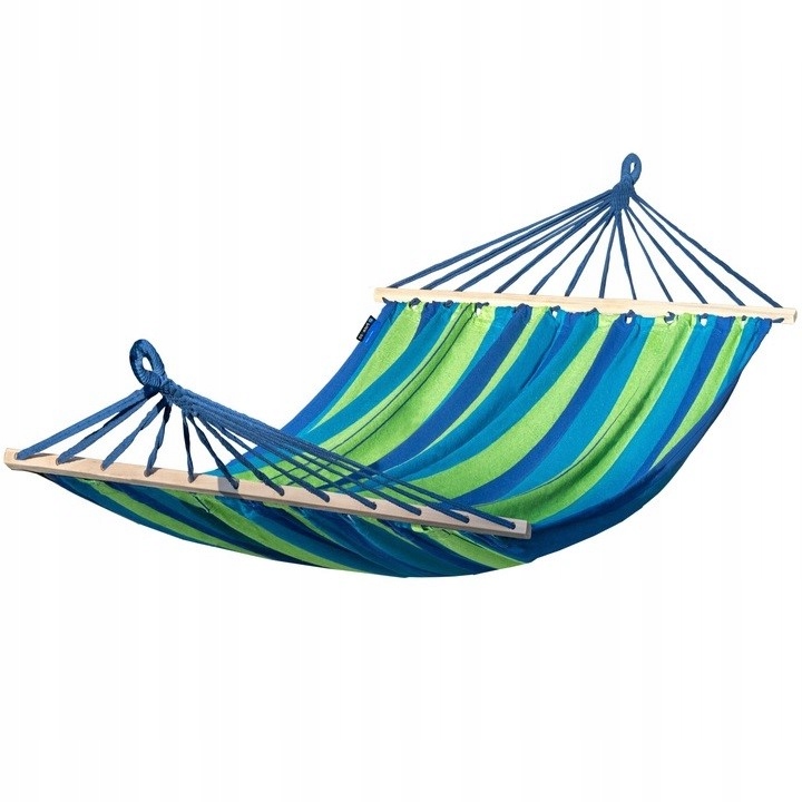 Hamak ogrodowy Acadia 200x120 zielony z poprzeczkami na taras Potenza