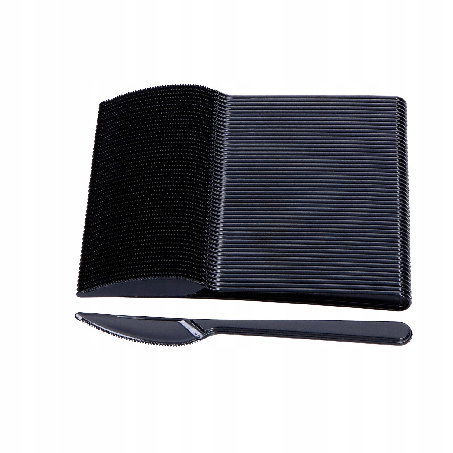 

Noże Czarne Sztućce Plastikowe 100 Sztuk