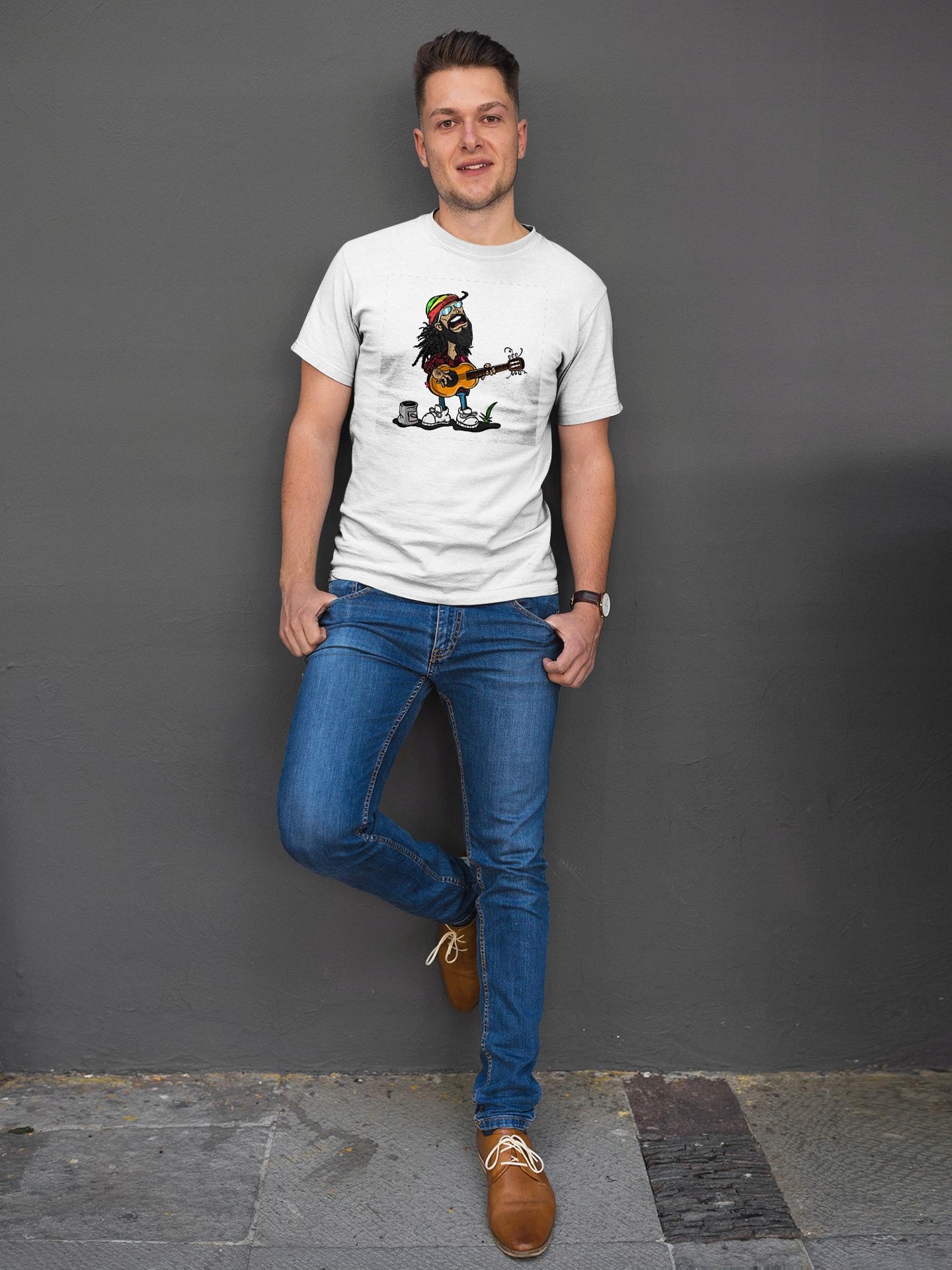 Koszulka meska RASTAMAN JAMAJKA REGGAE MUZYK XXL Materiał dominujący bawełna