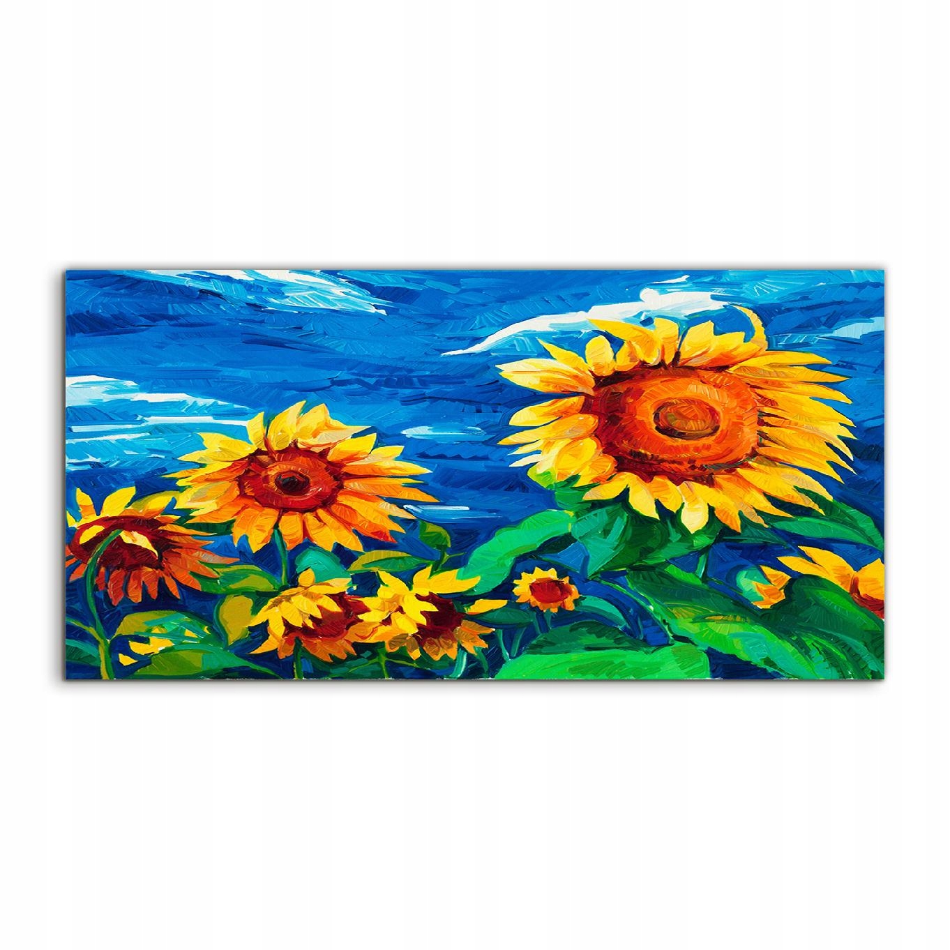 Akrylový obraz 100x50 Moderné kvety Slnečnice