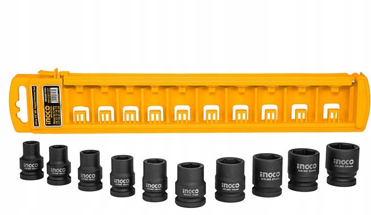 

Ingco Zestaw nasadek udarowych 1/2'' 10 sztuk
