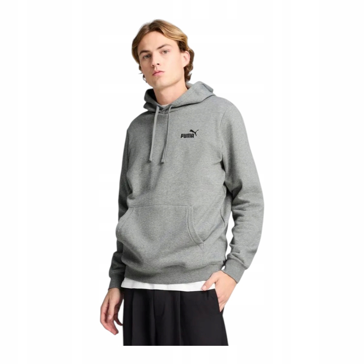 Puma Pánská Mikina S Kapucí Ess Small No.1 Logo Hoodie Šedá r.XXL