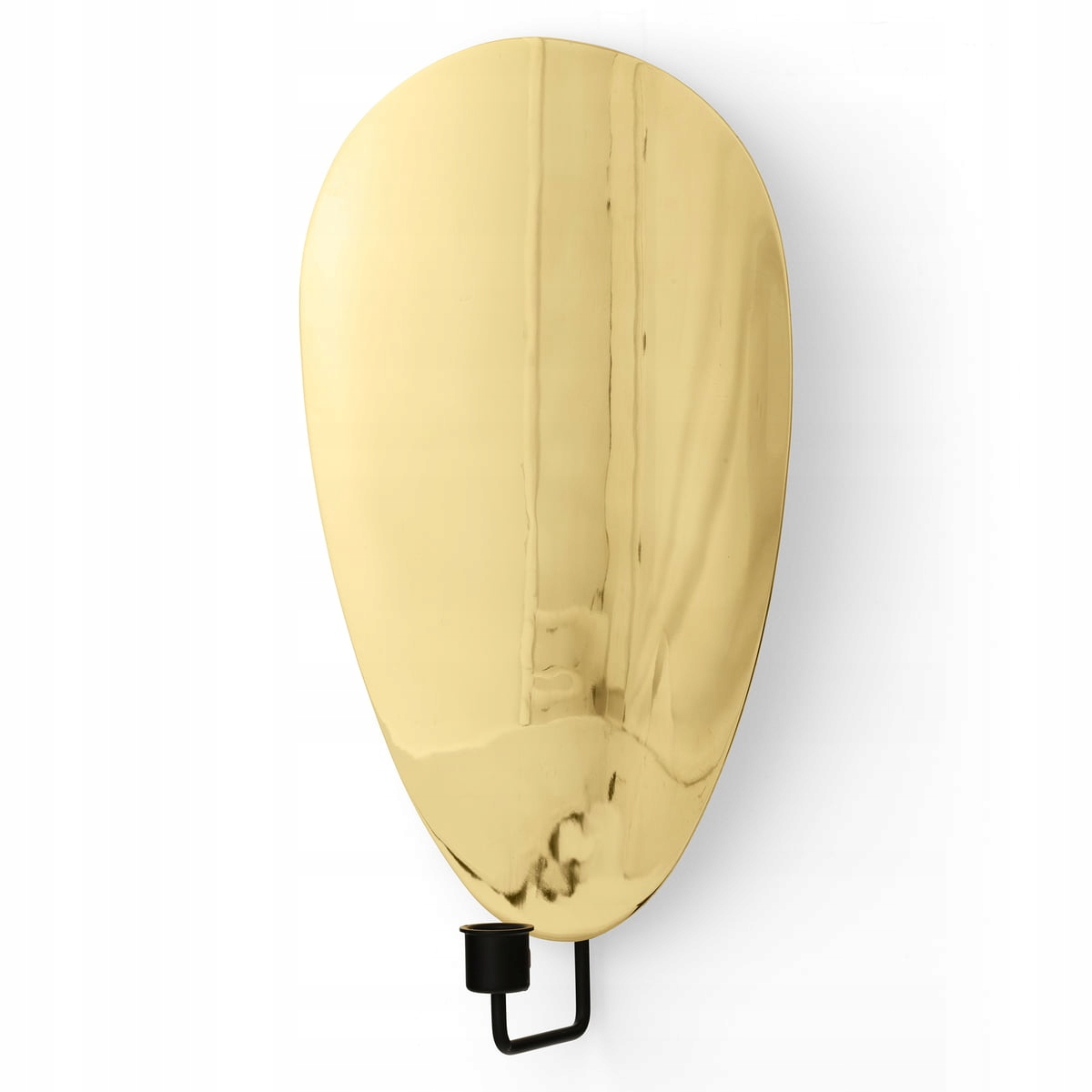 Audo Flambeau Nástenný svietnik 40 cm čierny leštená mosadz
