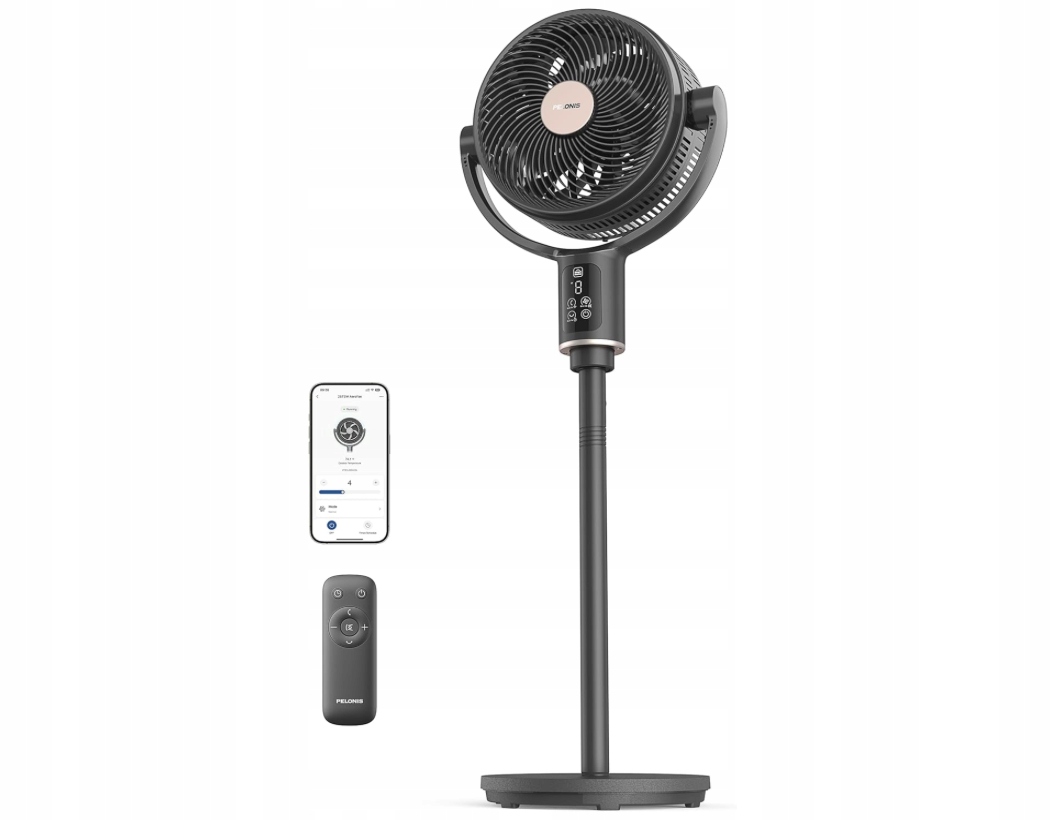 Tichý, inteligentný, 135° pohyblivý, nastaviteľný ventilátor Pelonis