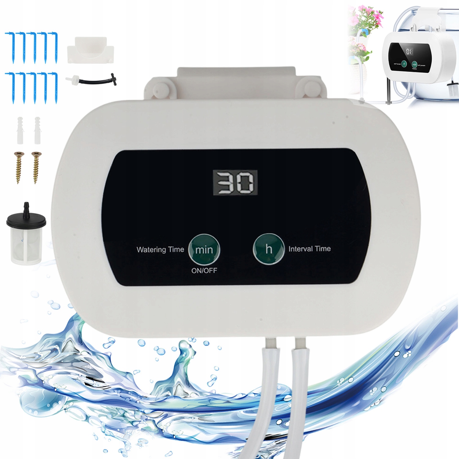 Automatický Zavlažovací Systém S LCD Pro Balkon Skleníku S Chronometrem