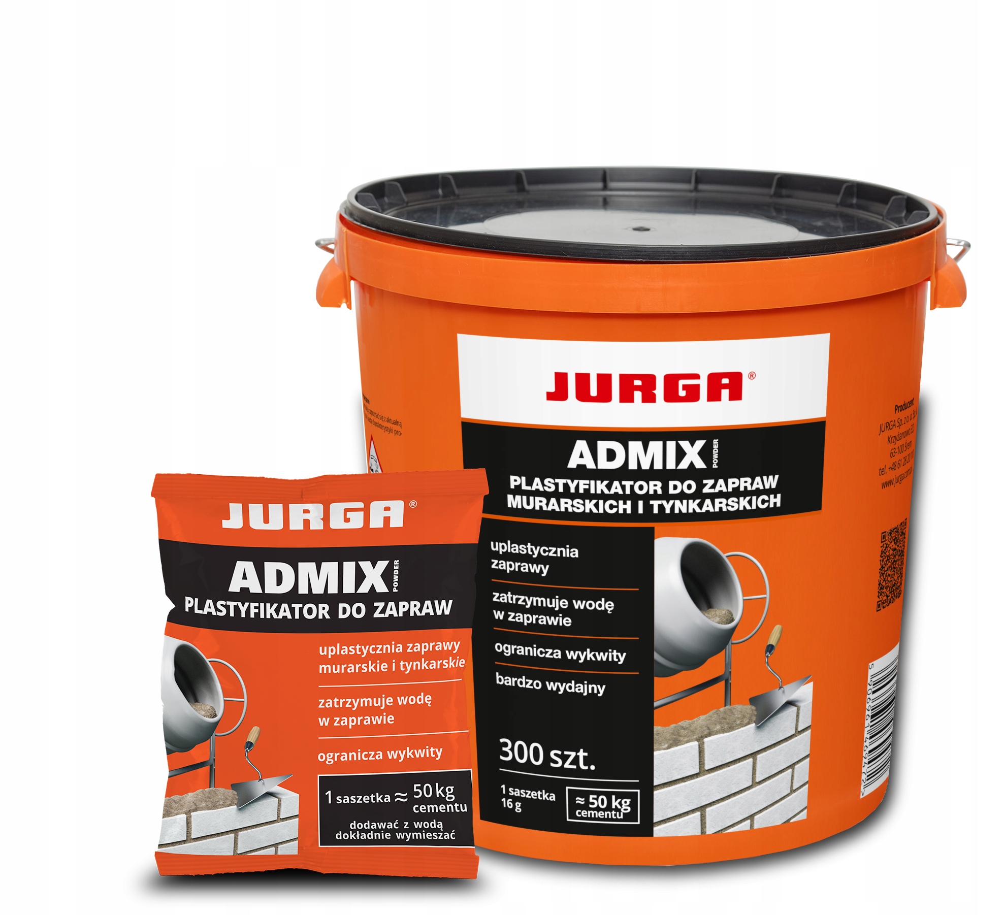 

Jurga Adamix Plastyfikator w proszku do zapraw 16g