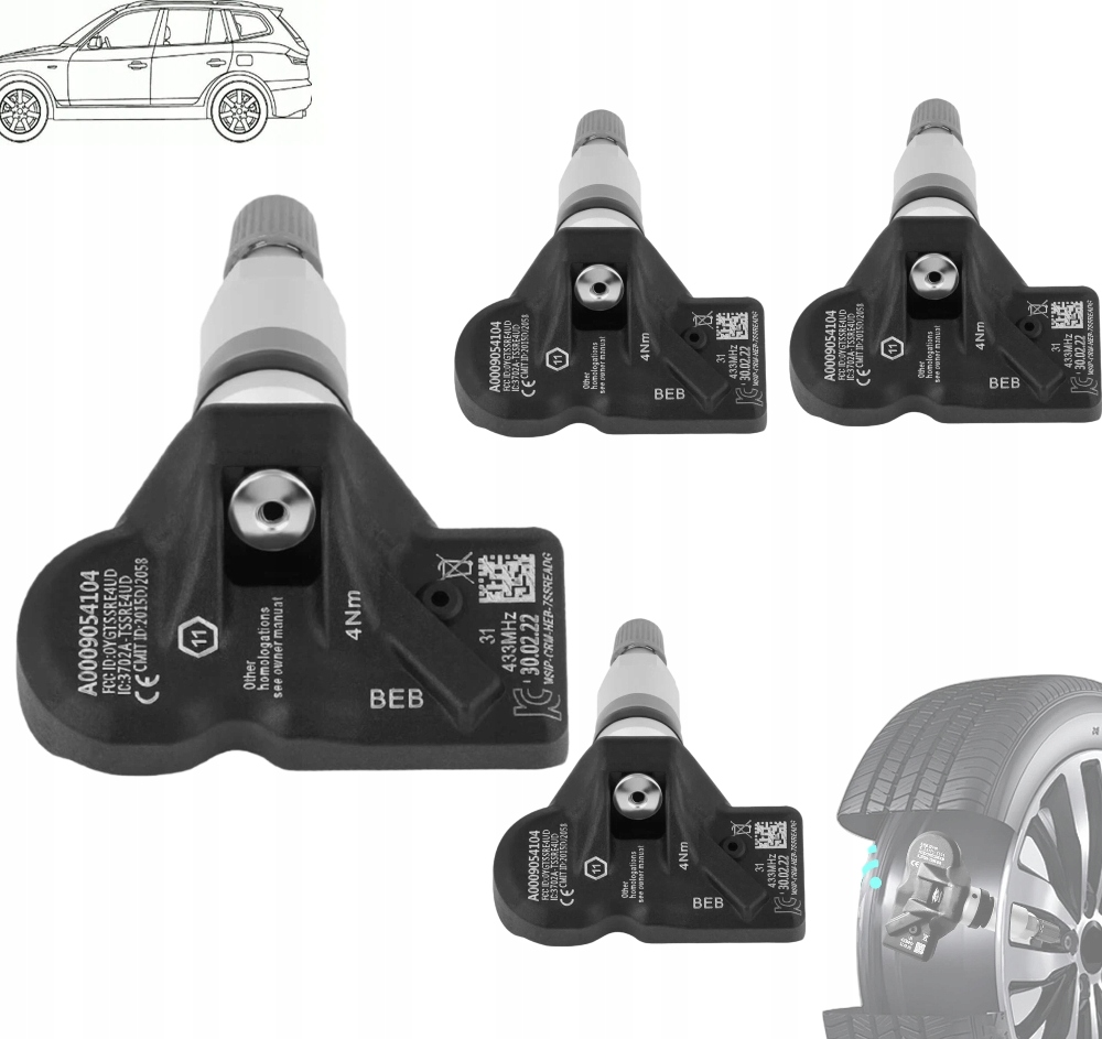 Snímač Tlaku Pro Pneumatiky Mercedes W213 W177 W167 Rdks 4KS