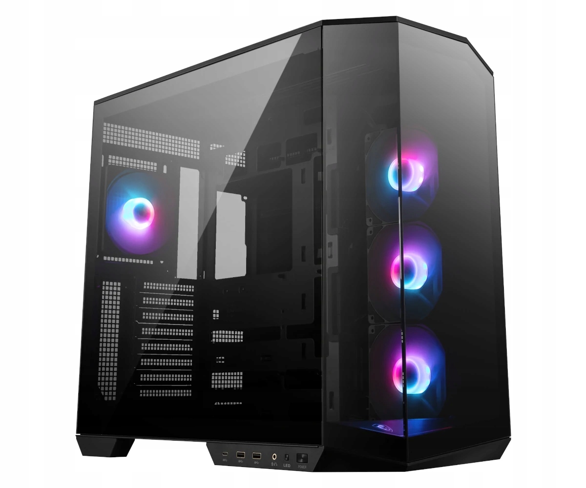 Obudowa Pc Msi Mag Pano 100R Pz Midi Tower Szkło hartowane 4 wentylatory
