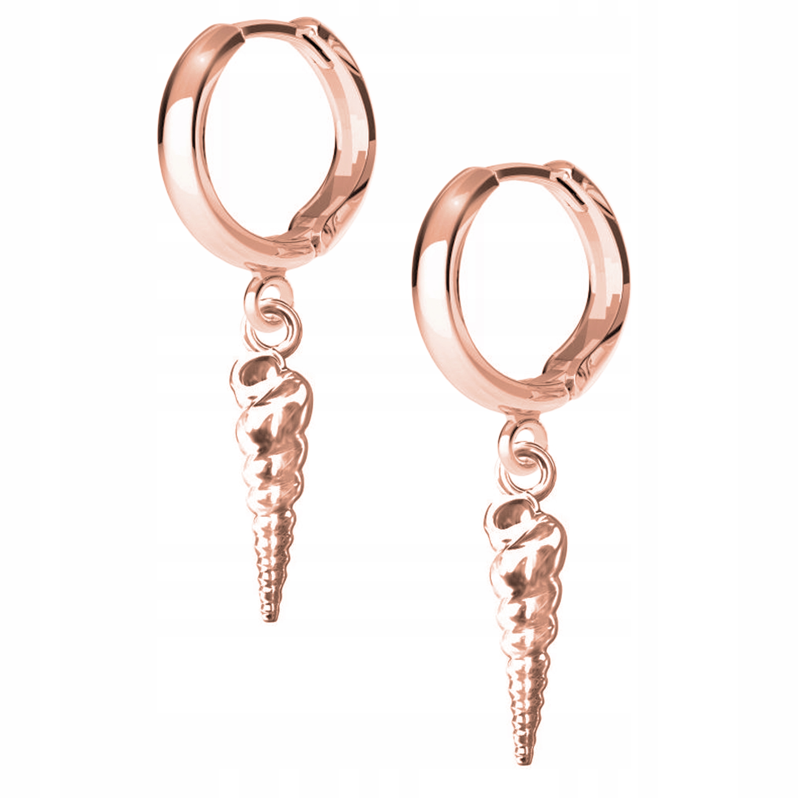 Náušnice Mušle Moře růžové zlato 925