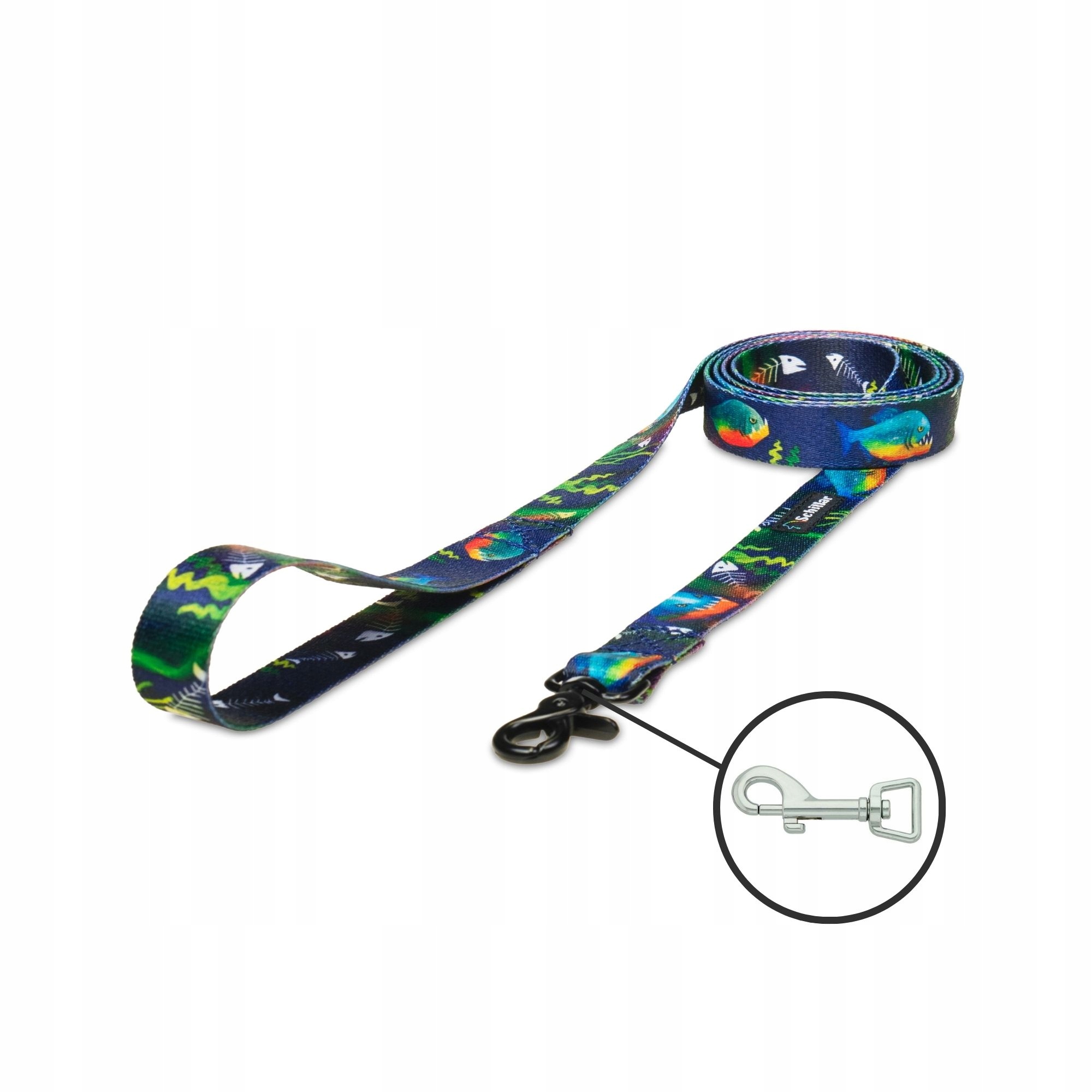 Levně Vodítko městské pro malého středního psa piraně 150cm 20mm S M