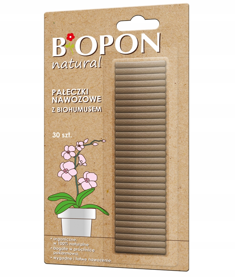 

Pałeczki Nawozowe z Biohumusem 30sztuk Biopon